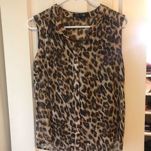 Leopard Print Button Up Blouse From Forever 21